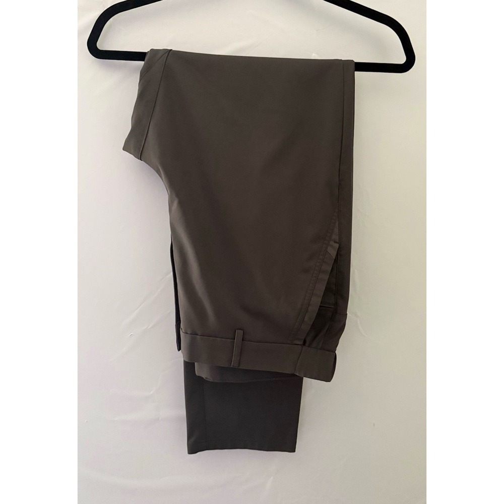 Jack Archer Men's Charcoal Classic Fit Flat Front Tapered Dress Pants 36W